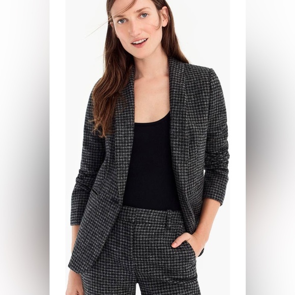 J. Crew Parke Houndstooth Wool Blazer 4 - Picture 2 of 12